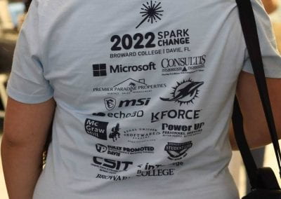back of plutohacks shirt indicating all sponsors